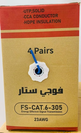 - 5218155723605 - لفة كايبل شبكه نت   FUJISTAR LAN CABLE   FS-CAT-6-305
